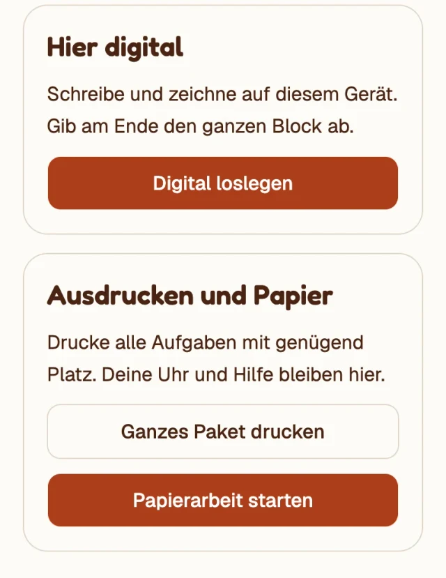 Gestaltungsillustration des Papierwegs mit ausdruckbarem Lernmaterial.
